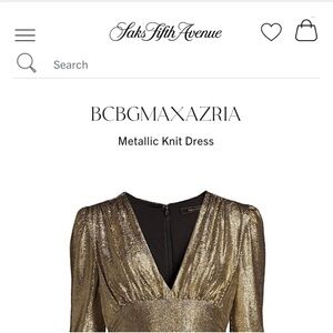 BCBG metallic knit dress
